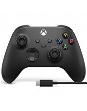 Беспроводной геймпад Microsoft Xbox Carbon Black + кабель USB Type-C