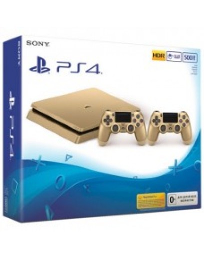 Игровая приставка Sony PlayStation 4 Slim 500 Гб (Gold) (2016) + Dualshock 4 (Gold) 