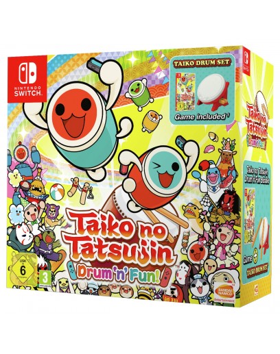 Taiko no Tatsujin: Drum 'n' Fun! Bundle (английская версия) (Игровой картридж + Taiko Drum Set) (Nintendo Switch) 