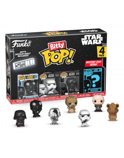 Фигурка Funko Bitty POP!: Star Wars S4: Darth Vader+Pilot+Stormtrooper+Mystery (1 of 4) 4PK 71514 