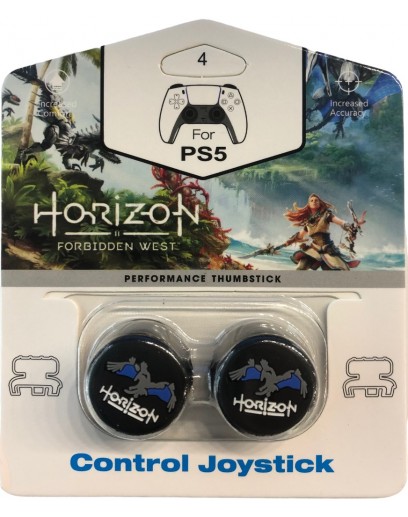 Насадки на стики Thumbstick Horizon Forbidden West (Black) (PS4 / PS5) 