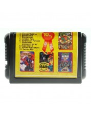 Игровой картридж для Sega Сборник 10 в 1 (русская версия) (BareKn+BatmanR+...)