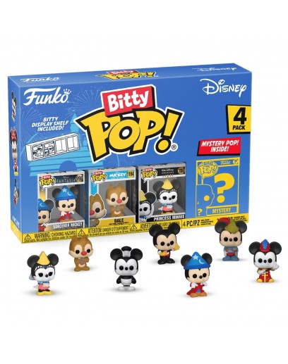 Фигурка Funko Bitty POP!: Disney S3: Sorcerer Mickey+Dale+Princess Minnie+Mystery (1 of 4) 4PK 71321 