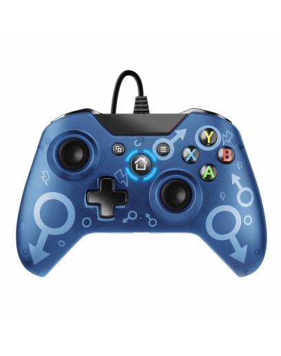Проводной геймпад Controller Wired N-1 (Синий) (Xbox One / PS3 / PC) 