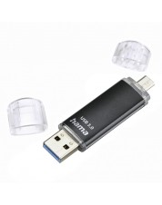 Флешка Hama "Laeta Twin" USB 3.0, 128GB, 40MB/s, black