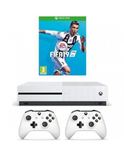 Игровая приставка Microsoft Xbox One S 500 ГБ + FIFA 19 + Геймпад 