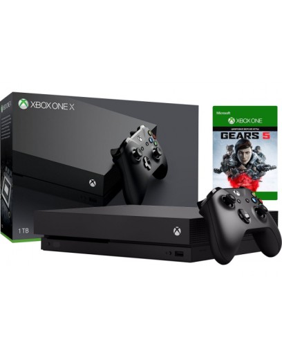 Игровая приставка Microsoft Xbox One X 1ТБ + GEARS 5 + Gears of War + Gears of War 2, 3, 4 