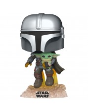 Фигурка Funko POP! Bobble: Star Wars: Mandalorian: Mandalorian with The Child 50959