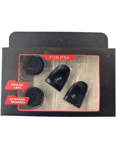 Насадки на стики + триггеры Simple Trigger Set (Scar Black) (PS4) 