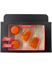 Насадки на стики + триггеры Simple Trigger Set (Orange) (PS4)