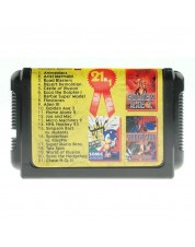 Игровой картридж для Sega Сборник 21 в 1 (русская версия) (Alien3+ArielM+...)