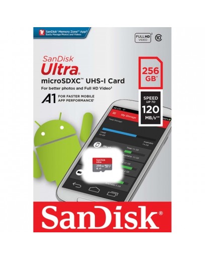 Карта памяти SanDisk Ultra microSDXC UHS-I 256GB 