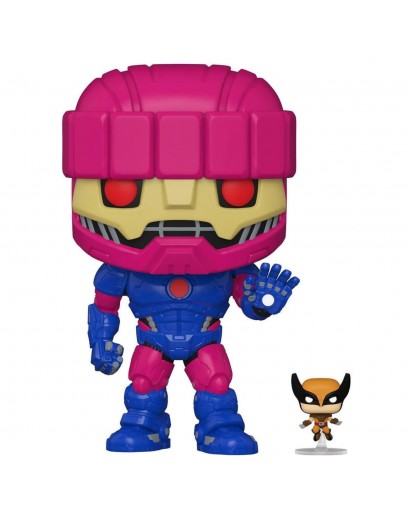 Фигурка Funko POP! Bobble: Marvel: X-Men: Sentinel with Wolverine (Exc) 10" 66636 