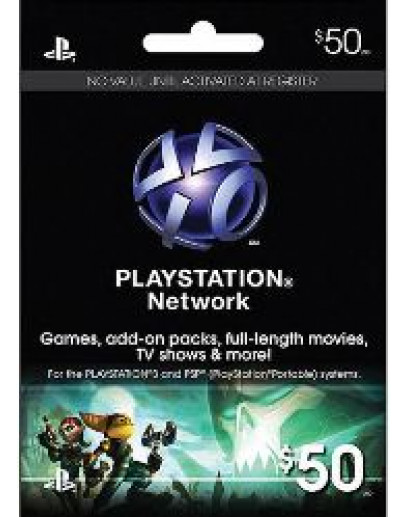 Карта оплаты для PlayStation Network USA 50 
