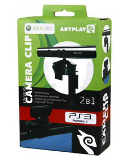 Держатель Artplays 2 в 1 для сенсора Kinect/камеры PS3 (SR-70102), черный (Xbox 360,PS3) 