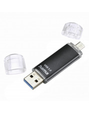 Флешка Hama "Laeta Twin" USB 3.0, 128GB, 40MB/s, black