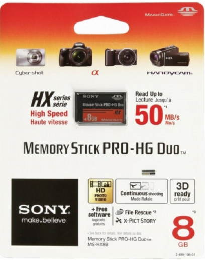 Карта памяти Sony Memory Stick PRO-HG DUO MS-HX 8 ГБ 