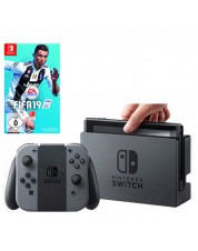 Игровая приставка Nintendo Switch (Серый) Обновленная версия + Fifa 19